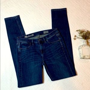 Madewell Skinny Skinny Jeans, Medium Distressed Wash, Size 27 Waist